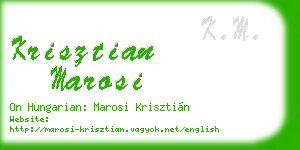 krisztian marosi business card